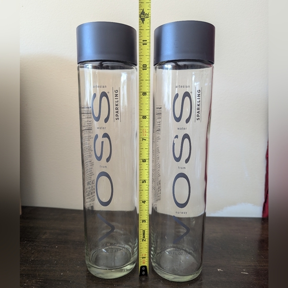 Glass VOSS Water Bottles - Set of 2 - Picture 2 of 8